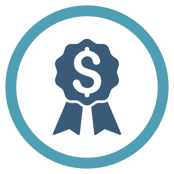 Banking Award plat afgeronde Vector Icon — Stockvector