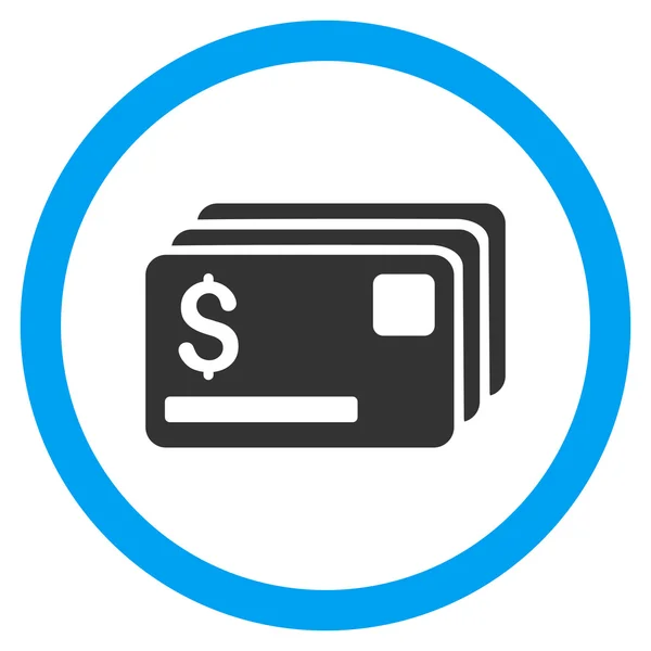 Creditcards plat afgeronde Vector Icon — Stockvector