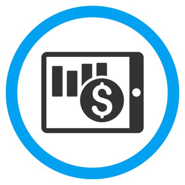 Pda düz yuvarlak vektör simgesine satış listeleri