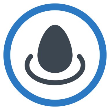 Mevduat yumurta düz yuvarlak vektör simgesi