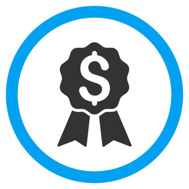 Bankacılık Ödülü düz yuvarlak vektör simgesi