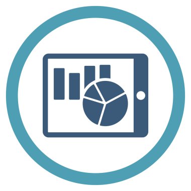 Pda düz yuvarlak vektör simge listeleri