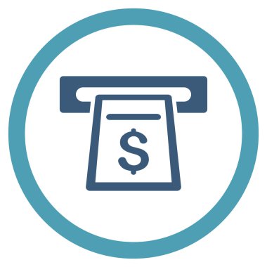 Para düz yuvarlak vektör simgesi