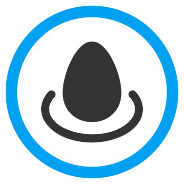 Mevduat yumurta düz yuvarlak vektör simgesi