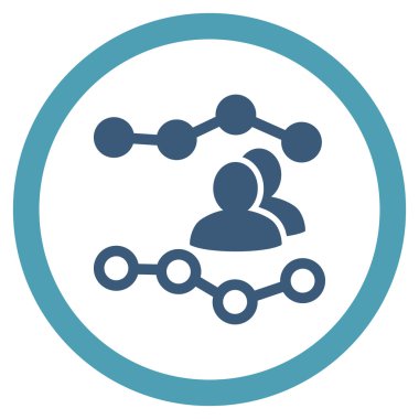 İnsanlar grafikler düz yuvarlak vektör simgesi