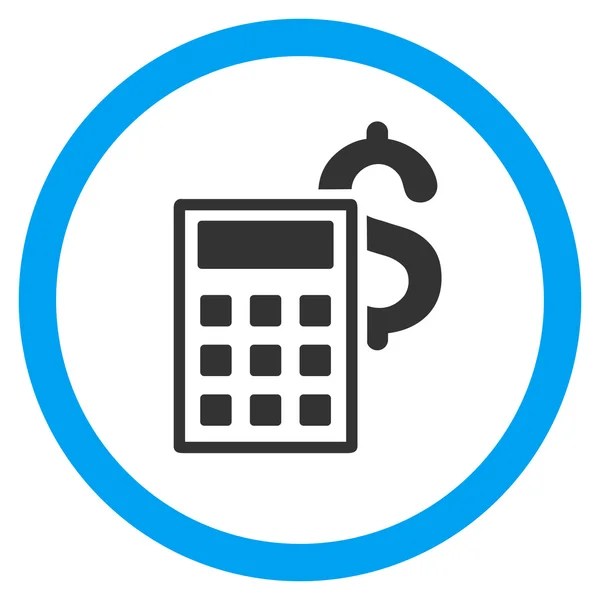 Business Calculator Flat Rounded Vector Icon — Stock Vector