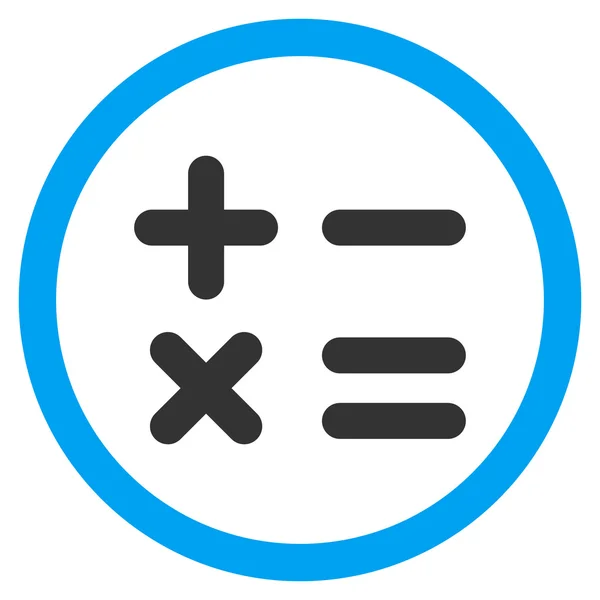 Calculatrice Icône vectorielle arrondie plate — Image vectorielle