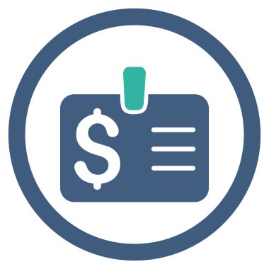 Doları rozet yuvarlak vektör simgesi