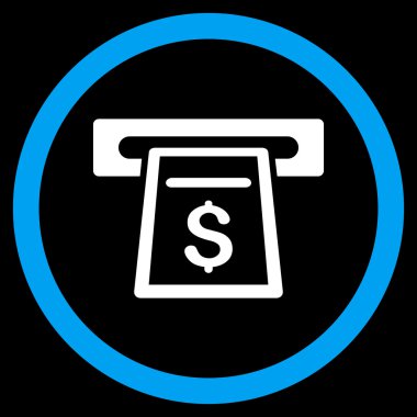 Para düz yuvarlak vektör simgesi