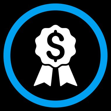 Bankacılık Ödülü düz yuvarlak vektör simgesi