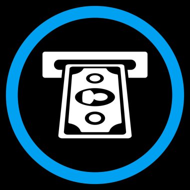 Ödeme Terminal düz yuvarlak vektör simgesi