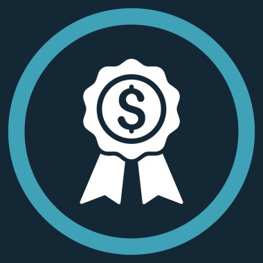 İş Ödülü düz yuvarlak vektör simgesi