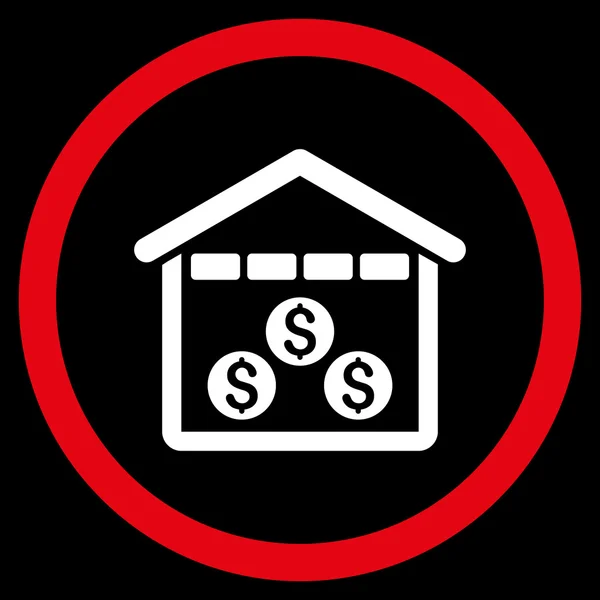 Icona vettoriale arrotondata piatta del deposito di denaro — Vettoriale Stock