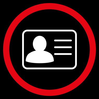 Hesap kartı düz yuvarlak vektör simgesi