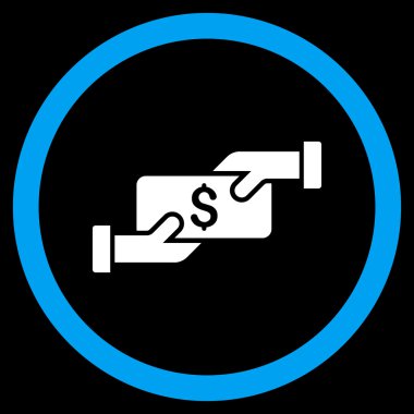 Ödeme düz yuvarlak vektör simgesi