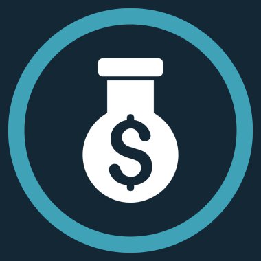 Simya düz yuvarlak vektör simgesi