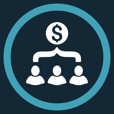 Satış Huni düz yuvarlak vektör simgesi