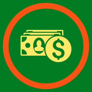 Nakit düz yuvarlak vektör simgesi