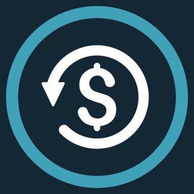 Ters ibraz düz yuvarlak vektör simgesi