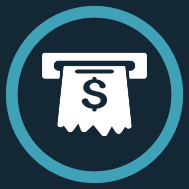 Para düz yuvarlak vektör simgesi