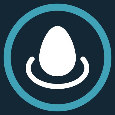 Mevduat yumurta düz yuvarlak vektör simgesi