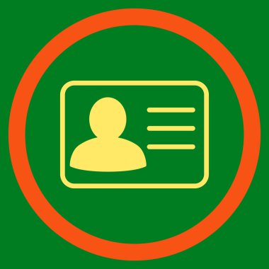 Hesap kartı düz yuvarlak vektör simgesi