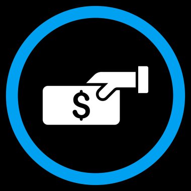 Düz yuvarlak vektör simge ödeme