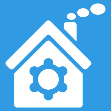 Santral binasından düz vektör simgesi