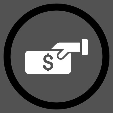 Düz yuvarlak vektör simge ödeme