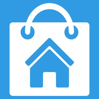 Satın ev düz vektör simgesi