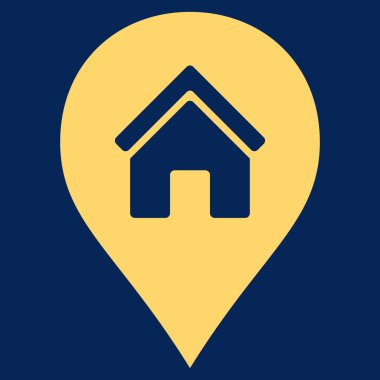 Realty harita işaretleyici düz vektör simgesi