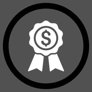 İş Ödülü düz yuvarlak vektör simgesi