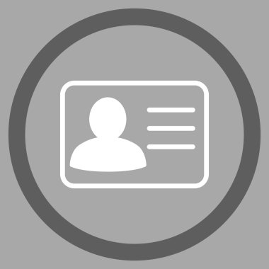 Hesap kartı düz yuvarlak vektör simgesi