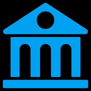 Müze binası düz vektör simgesi