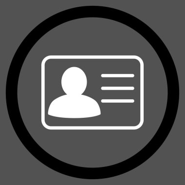 Hesap kartı düz yuvarlak vektör simgesi