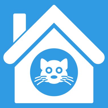 Kedi evi düz vektör simgesi
