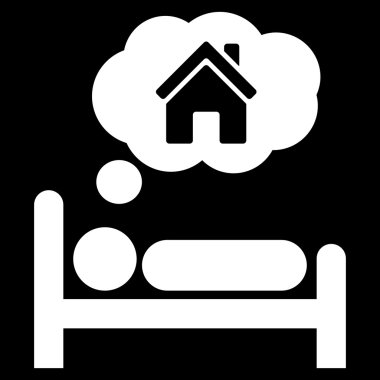 House rüyalar düz vektör simgesi