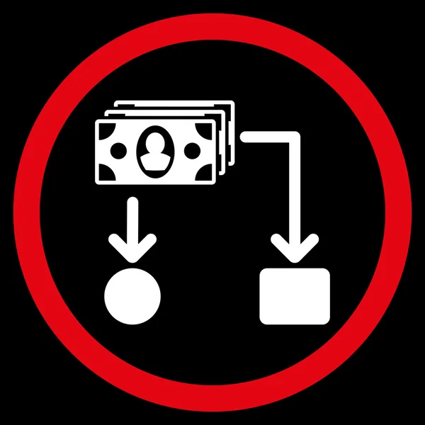 Icône vectorielle arrondie plate de Cashflow — Image vectorielle