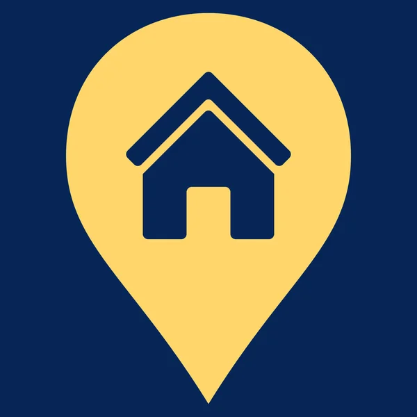Icône vectorielle plate de marqueur de carte de immobiliers — Image vectorielle