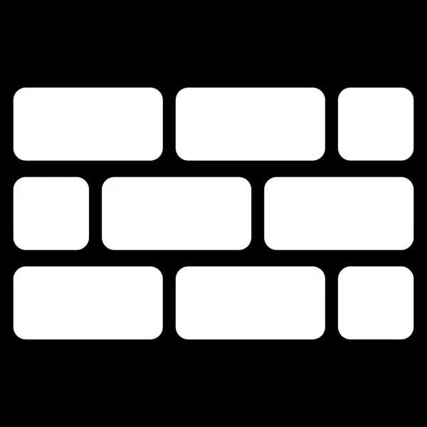 Ícone de vetor plano de parede de tijolo —  Vetores de Stock