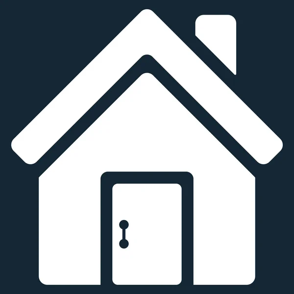 Uzavřené domu dveře ploché vektorové ikony — Stockový vektor