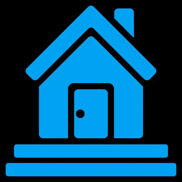 Evin ön kapı düz vektör simgesi — Stok Vektör