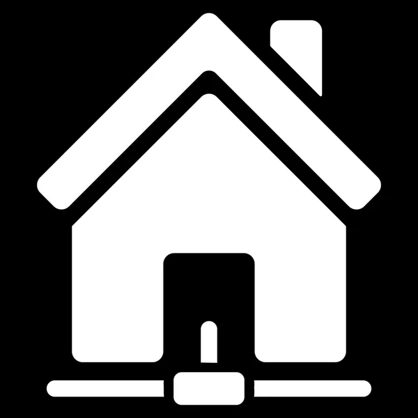 Домашняя икона подключения к Интернету — стоковый вектор