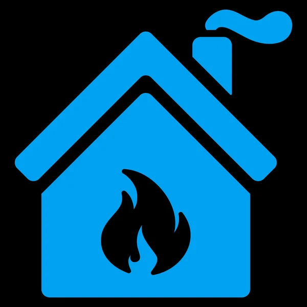 Kitchen Fire Flat Vector Icon — Stock Vector