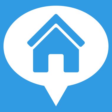 Ev bilgi balon düz vektör simgesi