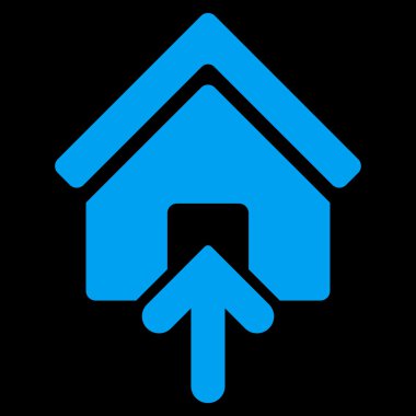 Bina giriş düz vektör simgesi