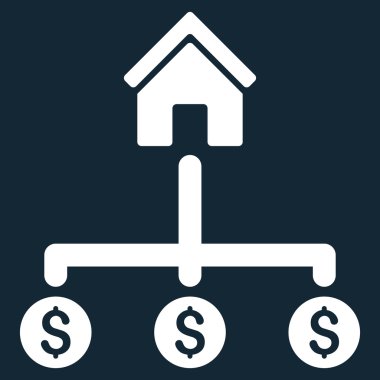 Bina ödemeler düz vektör simgesi