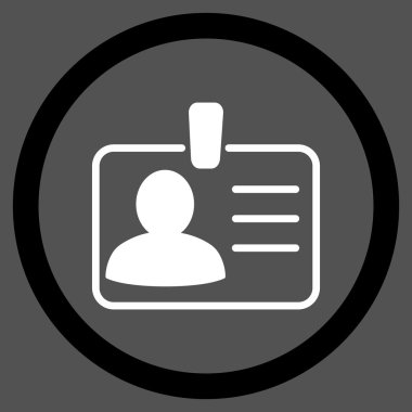 Kişisel rozet düz yuvarlak vektör simgesi