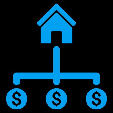 Bina ödemeler düz vektör simgesi