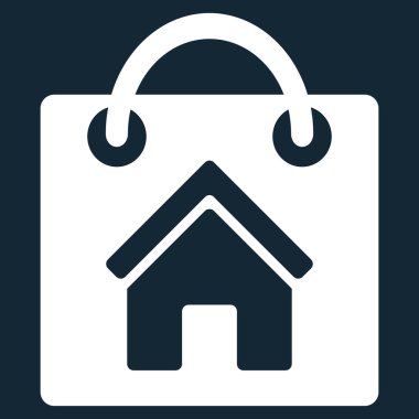 Satın ev düz vektör simgesi